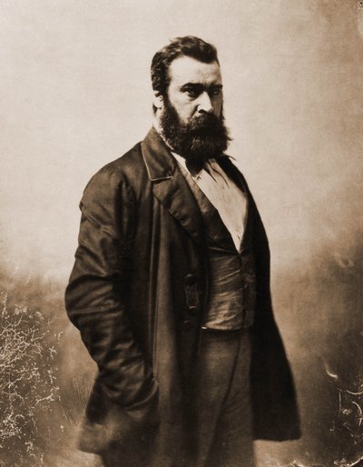 Portret van Jean-Francois Millet, schilder, graveur door Nadar