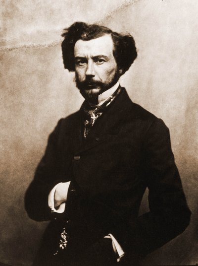 Portret van Maxime Du Camp, schrijver 1822-1894 (foto) door Nadar