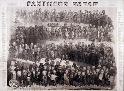 Het Pantheon Nadar dat de grote historische figuren van de 19e eeuw vertegenwoordigt (intellectuele en politieke persoonlijkheden) door Nadar