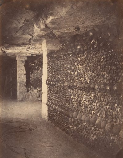 Catacomben, Parijs, april 1862 door Nadar