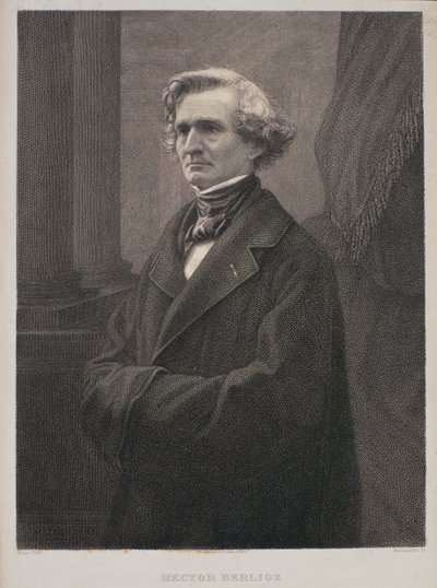 Hector Berlioz (1803-69) gegraveerd door Metzmacher door Nadar