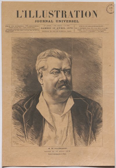 De heer de Villemessant, overleden op 11 april 1879. door Nadar