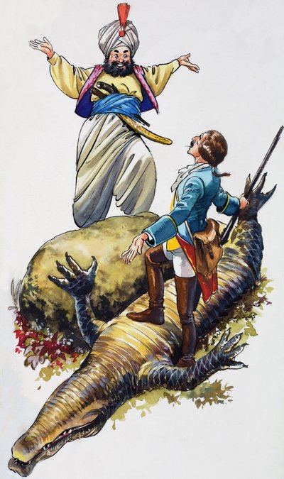De wonderbaarlijke avonturen van Baron van Munchausen (gouache op papier) door Nadir Quinto