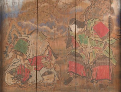 Keizerin Jingu, haar minister Takenochi no Sukune, en een baby de toekomstige keizer Ojin, 1898 door Nagano Yasunosuke