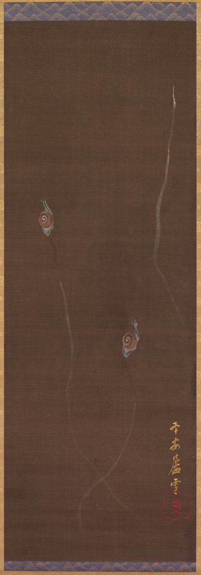 Slakken door Nagasawa Rosetsu