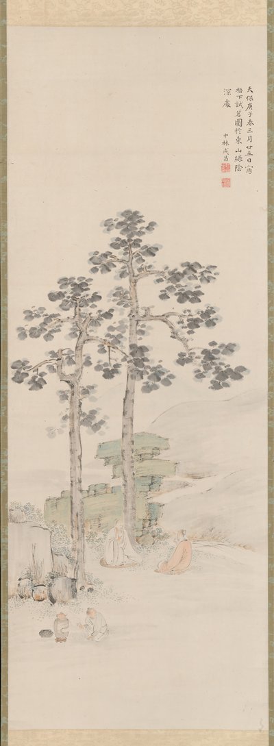 Thee Proeven onder de Wu Bomen, 1840 door Nakabayashi Chikuto