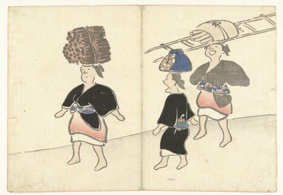 Drie vrouwen uit Ohara door Nakamura Hochu