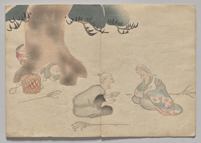 Scène uit Het Kōrin Prentenboek (Deel 1) door Nakamura Hochu