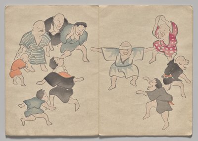 Scène uit Het Kōrin Prentenboek (Deel 1) door Nakamura Hochu