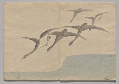 Scène uit Het Kōrin Prentenboek (Deel 1) door Nakamura Hochu