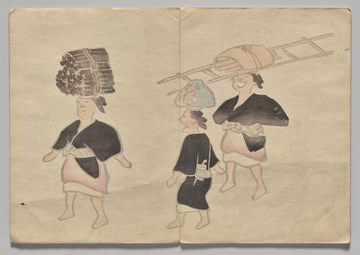 Scène uit Het Kōrin Prentenboek (Deel 1) door Nakamura Hochu