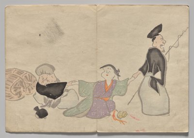 Scène uit Het Kōrin Prentenboek (Deel 1) door Nakamura Hochu