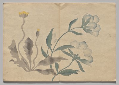 Scène uit Het Kōrin Prentenboek (Deel 2) door Nakamura Hochu
