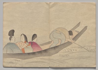 Scène uit Het Kōrin Prentenboek (Deel 2) door Nakamura Hochu