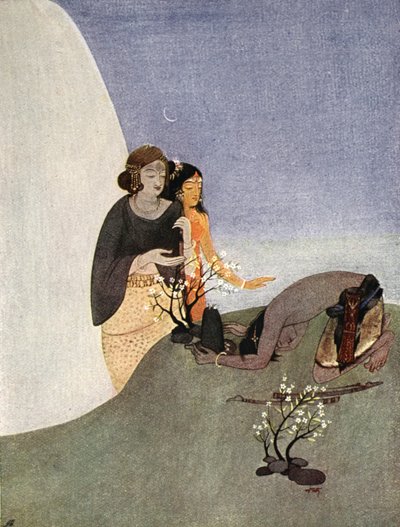 Kirat-Arjuna door Nandalal Bose