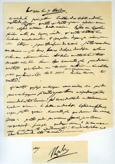 Brief van Napoleon Bonaparte aan zijn broer Joseph, 25 juli 1798 door Napoleon Bonaparte I