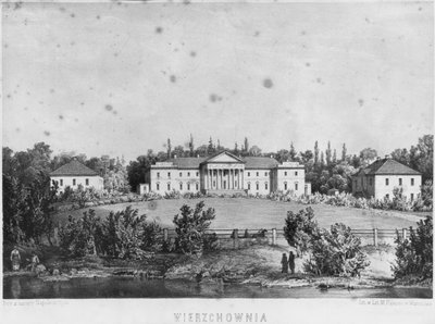 Het Kasteel van Wierzchownia, residentie van Gravin Evelina Hanska, vrouw van de Franse schrijver Honoré de Balzac door Napoleon Orda