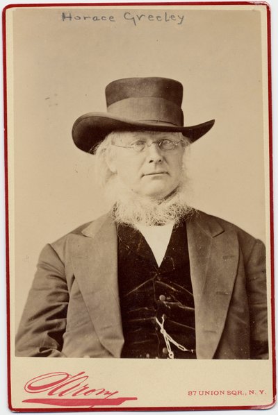Horace Greeley (1811-72), Amerikaanse politicus en krantenredacteur door Napoleon Sarony