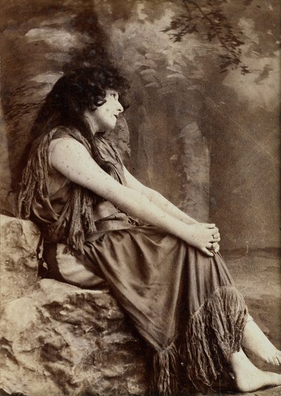 Portret van Sarah Bernhardt in een New Yorkse productie door Napoleon Sarony