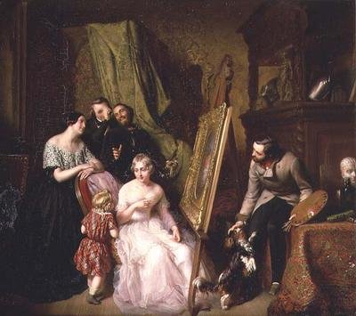 Het portret door Narcisse Alexis Joseph Léopold Baudin