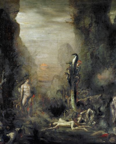 Hercules en de Lernaeaanse Hydra, naar Gustave Moreau, ca. 1876 door Narcisse Berchere