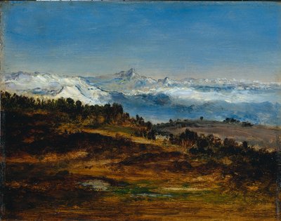 De Pyreneeën, de Piek van de Midi de Bigorre door Narcisse Diaz de la Pena