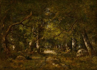 Bos scène, 1874 door Narcisse Virgile Diaz de la Peña