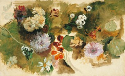 Studies van verschillende bloemen door Narcisse Virgile Diaz de la Peña