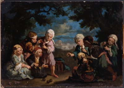 Turkse Kinderen die Boules Spelen in een Open Plek door Narcisse Virgile Diaz de la Peña