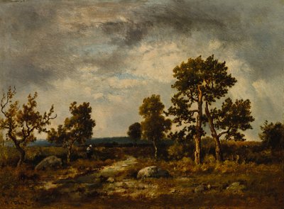Pad nabij de vijver van Vipers, Fontainebleau bos door Narcisse Virgile Diaz de la Peña