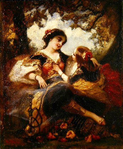 Turkse moeder en kind, c.1844-60 door Narcisse Virgile Diaz de la Peña