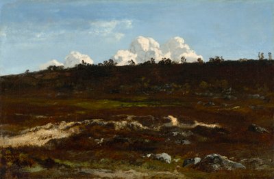 Heide. Aflopend terrein bij Apremont met zandgroeve door Narcisse Virgilio Diaz de la Peña
