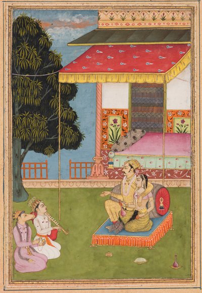 Een pagina uit een Ragamala-serie: Sri Raga, 1695 door Nasiruddin
