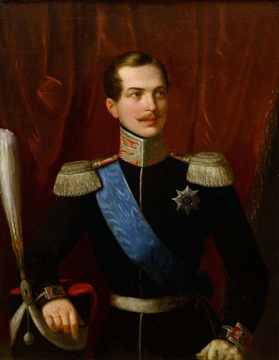 Portret van kroonprins Alexander Nikolajevitsj (1818-1881) door Natale Schiavoni