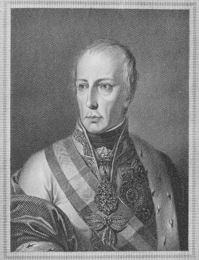 Franciscus II, Heilige Roomse Keizer, gegraveerd door Giuseppe Longhi door Natale Schiavoni