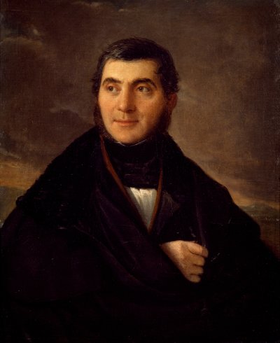 Portret van Sante Giacomelli door Natale Schiavoni
