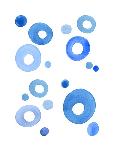 Blauwe bubbels door Natalie Bruns