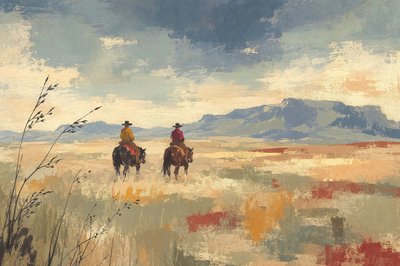 Cowboys op de uitgestrekte vlakten door Natalie Bruns