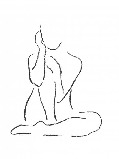 Elegante zittende figuur door Natalie Bruns