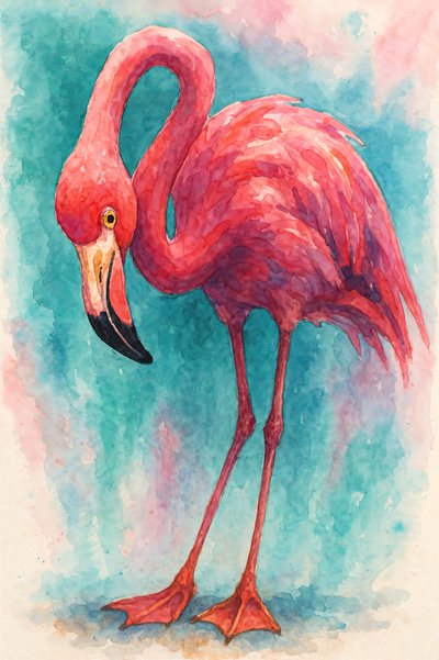 Sierlijke roze flamingo door Natalie Bruns
