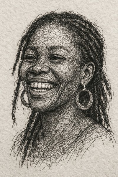 Vrolijke dreadlocks glimlach door Natalie Bruns