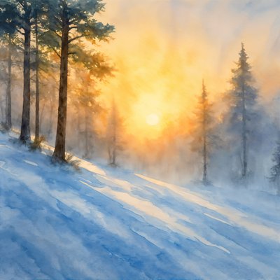Mistige winterzonsopgang door Natalie Bruns