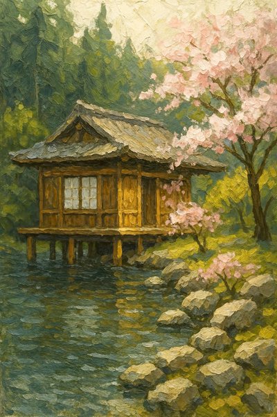 Rustige Japanse tuin door Natalie Bruns