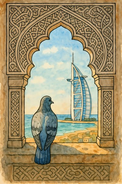 Pigeon Views Dubai door Natalie Bruns