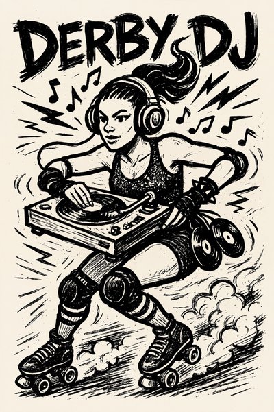 Roller Derby-dj door Natalie Bruns