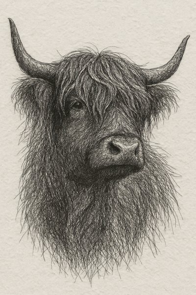 Ruwharige Highland-stier door Natalie Bruns