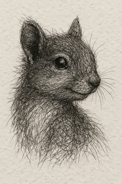 Portret van een bos-eekhoorn door Natalie Bruns