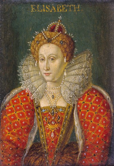 Miniatuur olieverfportret van Koningin Elizabeth I van Engeland door Nathan Benn
