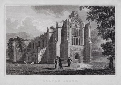 Bolton Abbey door Nathaniel (after) Whittock