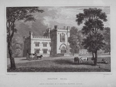 Bolton Hall door Nathaniel (after) Whittock